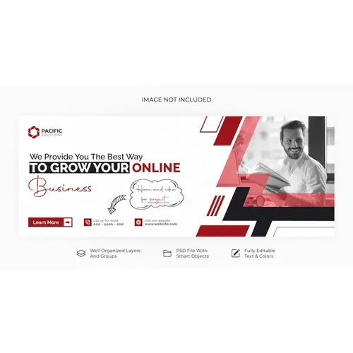 PSD digital marketing agency and corporate facebook cover template