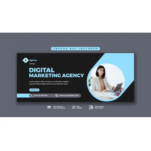 PSD Digital Marketing facebook cover banner template