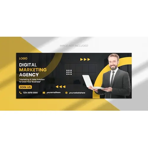 PSD digital marketing facebook cover page template