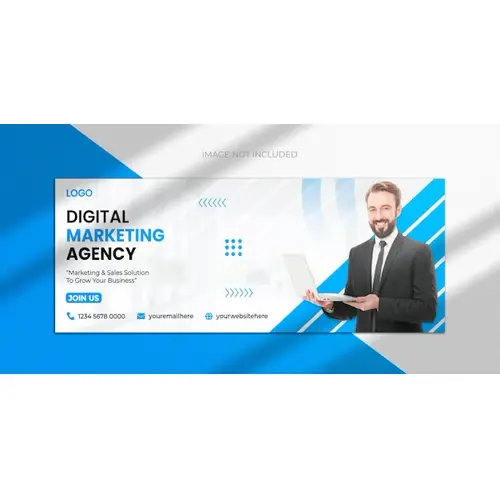 PSD digital marketing facebook cover page template