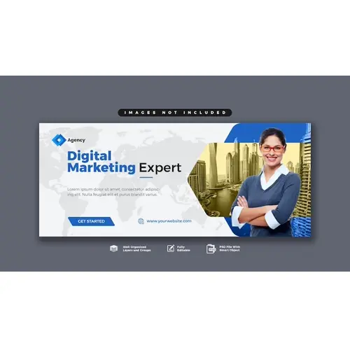 PSD digital marketing facebook cover page
