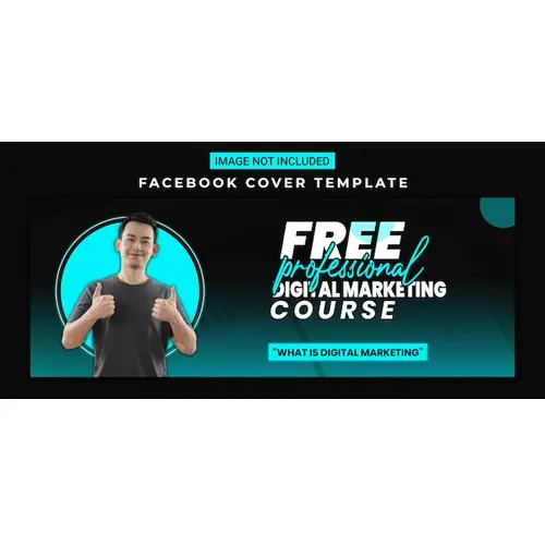 PSD Facebook cover template for digital marketing agency fully editable