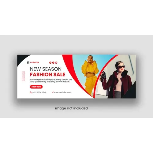 PSD fashion sale social media facebook cover banner template