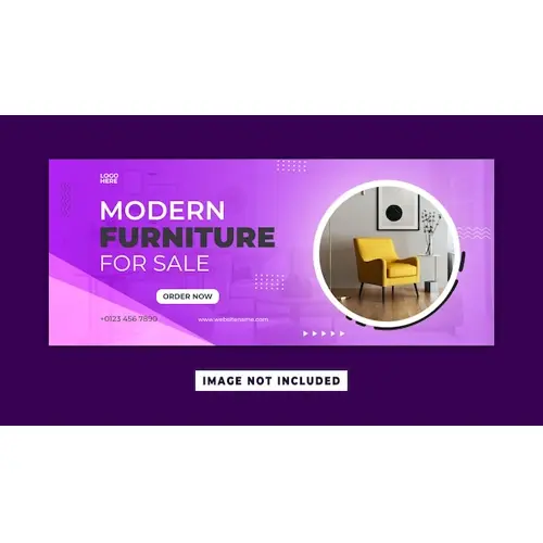 PSD Furniture facebook cover and web banner template