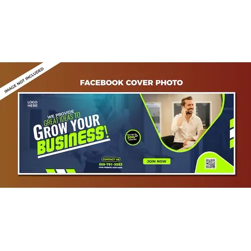 PSD Grow your business corporate facebook cover template