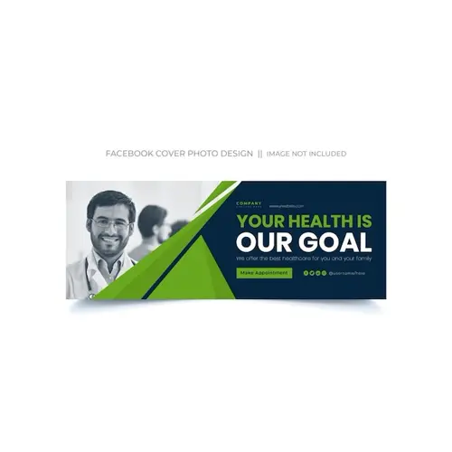 Psd template medical facebook cover photo