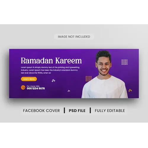 Ramadan kareem facebook cover banner template design