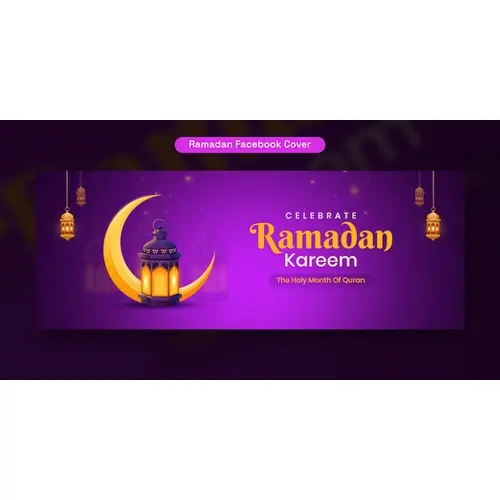 Ramadan Kareem Social Media Facebook Cover Design Template