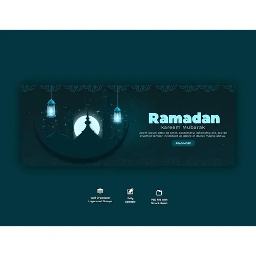 Ramadan Kareem traditional islamic festival religious facebook cover