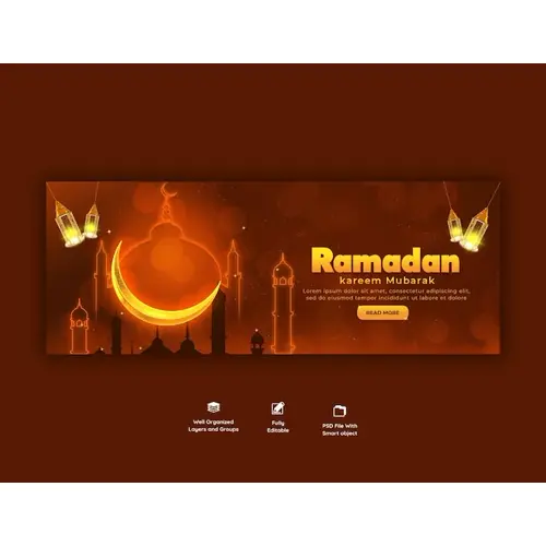 Ramadan Kareem traditional islamic festival religious facebook cover