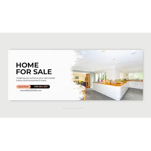 Real estate agency facebook banner or web cover design