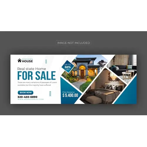 Real estate business social media facebook cover design