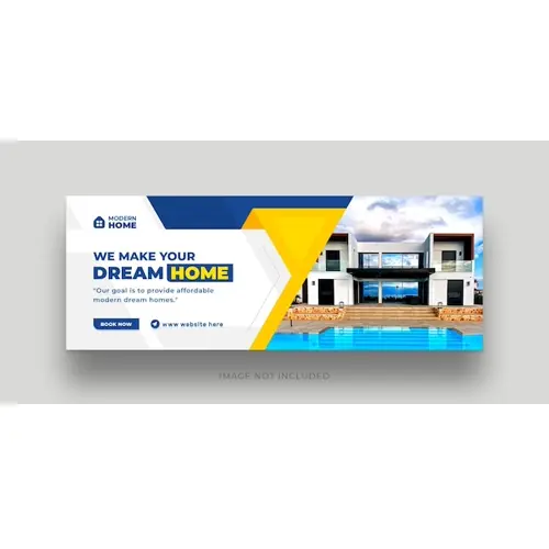 Real estate corporate social media Facebook cover template