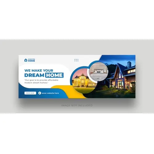 Real estate corporate social media Facebook cover template