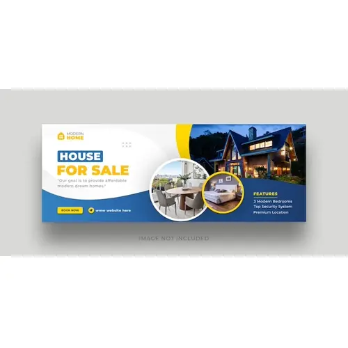 Real estate corporate social media Facebook cover template
