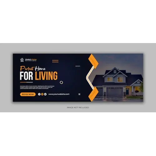 Real estate corporate social media facebook cover template