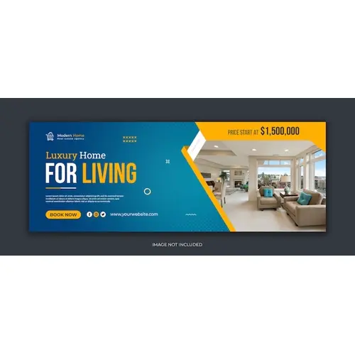 Real estate corporate social media facebook cover template