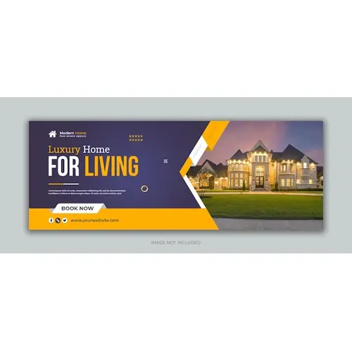 Real estate corporate social media facebook cover template