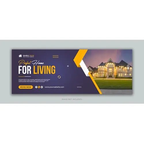 Real estate corporate social media facebook cover template