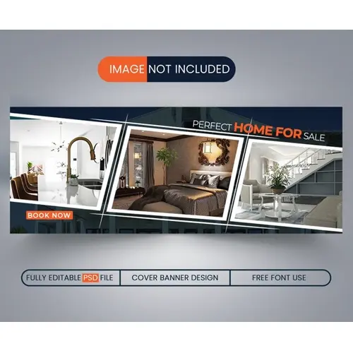 Real Estate Facebook cover and banner template design