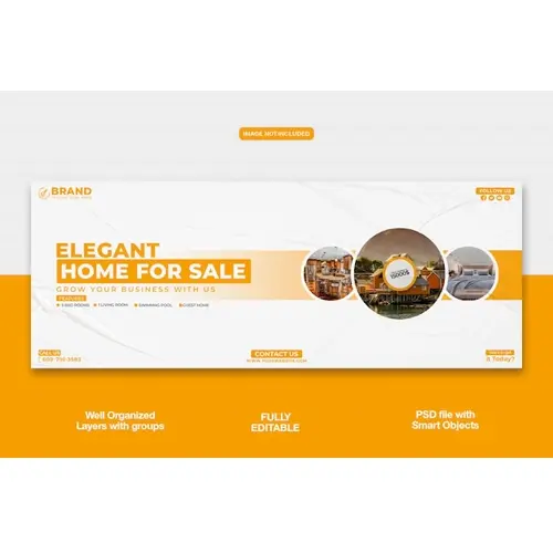 Real Estate Facebook cover banner template