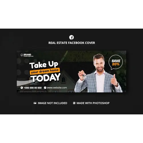Real estate Facebook cover template