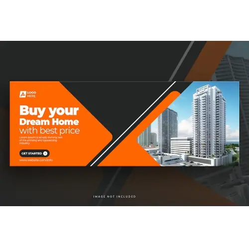 Real estate facebook cover or web banner template
