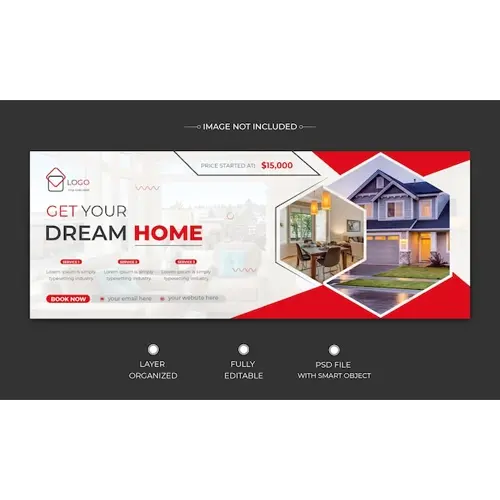 Real estate facebook timeline cover and banner design
