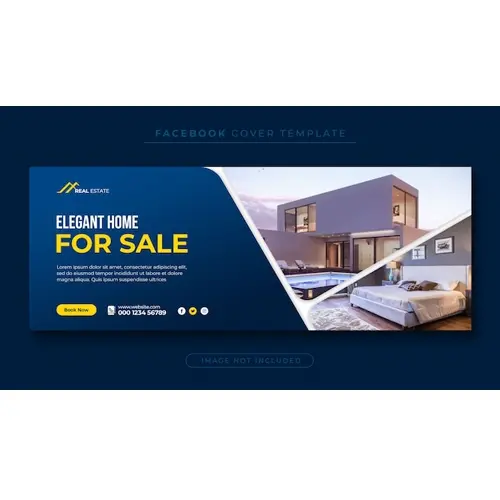 Real estate home property sale facebook cove photo and web banner