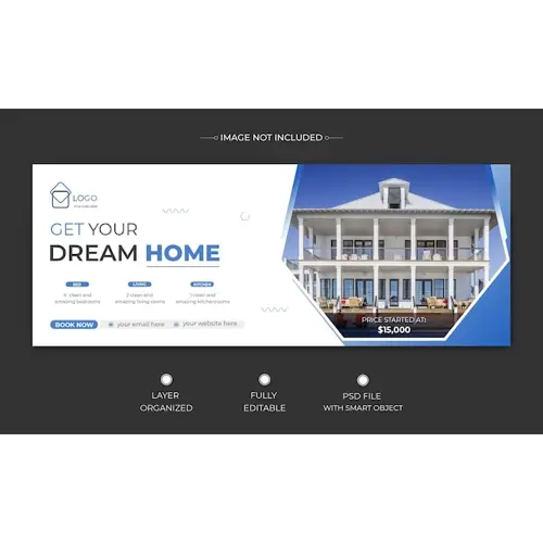 Real estate home property sale facebook timeline cover web banner