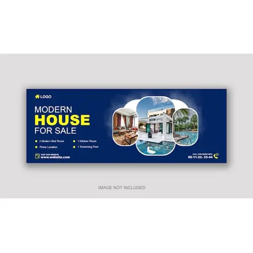 Real estate or home for sale facebook cover banner template