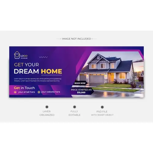 Real estate home sale facebook cover design