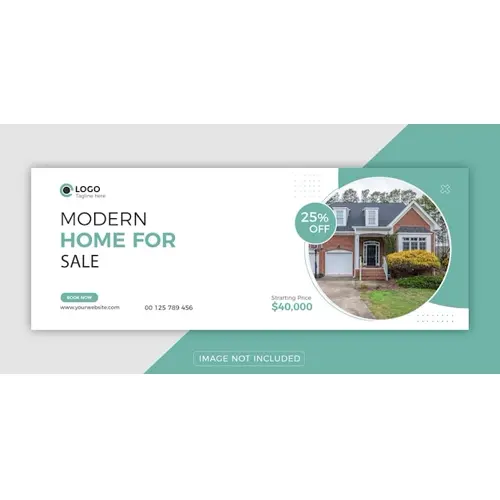 Real estate home sale social media facebook cover web banner