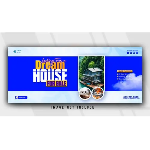 Real estate house property facebook banner template