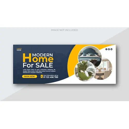 Real estate house property facebook cover banner template