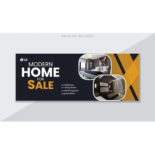 Real estate house property facebook cover banner template
