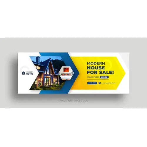 Real estate house property facebook cover banner template