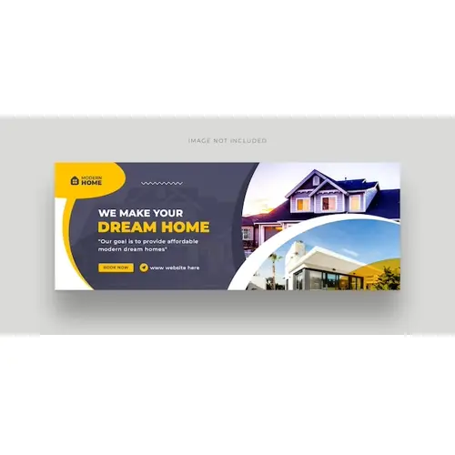 Real estate house property facebook cover banner template