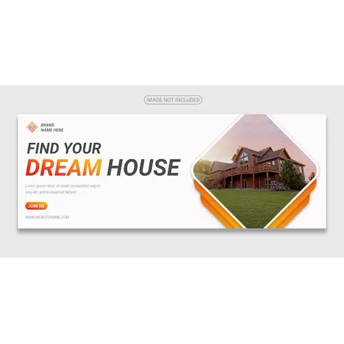 Real estate house property facebook cover banner template
