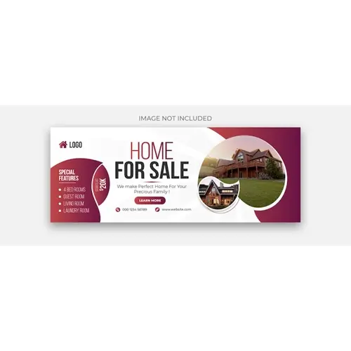 Real estate house property facebook cover banner template