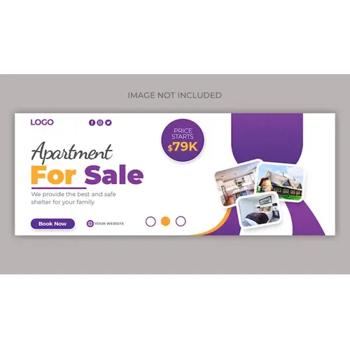Real estate house property facebook cover banner template
