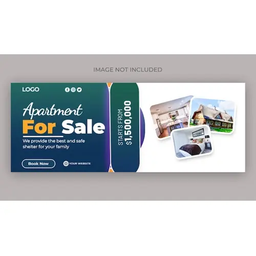 Real estate house property facebook cover banner template