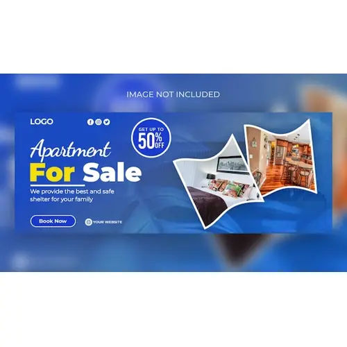 Real estate house property facebook cover banner template