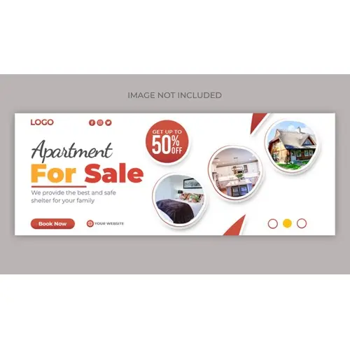 Real estate house property facebook cover banner template