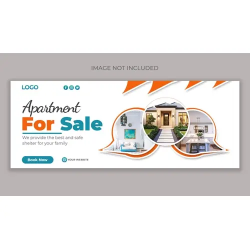 Real estate house property facebook cover banner template