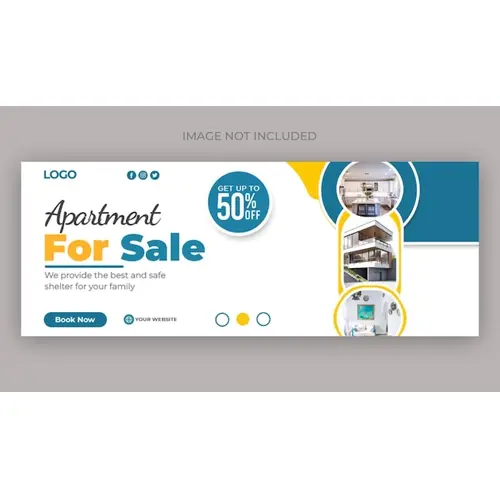 Real estate house property facebook cover banner template