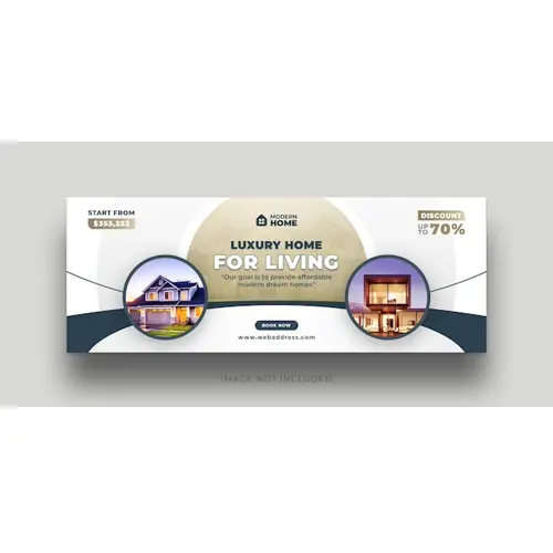 Real estate house property facebook cover web banner template