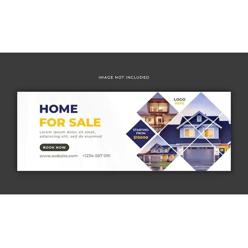 Real estate house property facebook cover and web banner