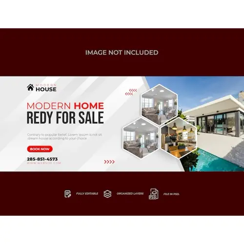 Real estate house property facebook and linkdin cover banner design templates.