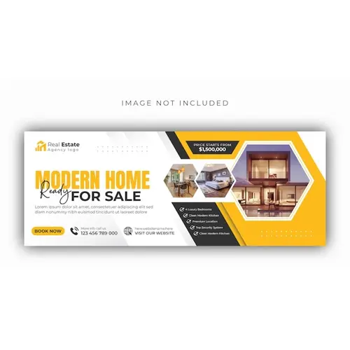 Real estate house property sale social media facebook cover banner template